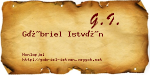 Gábriel István névjegykártya