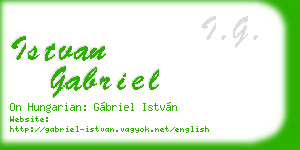 istvan gabriel business card