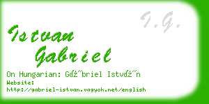 istvan gabriel business card